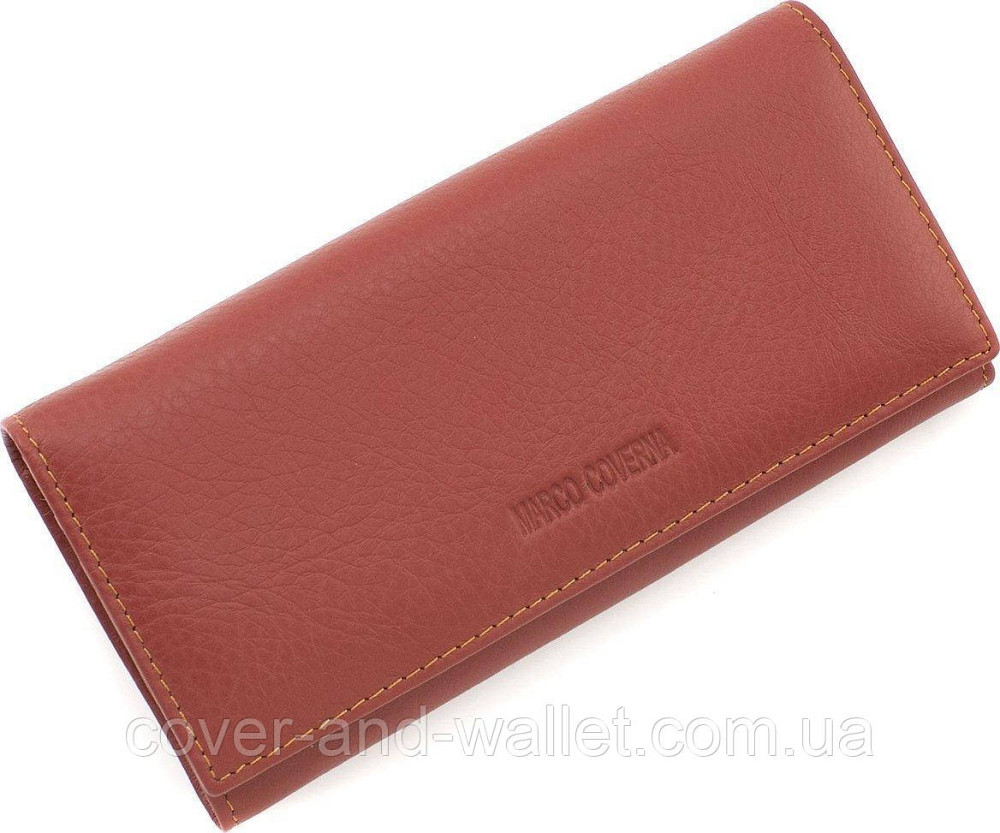 Классический женский кошелёк на магнитной застежке зеленого цвета Marco Coverna Коричневый Киев - изображение 4