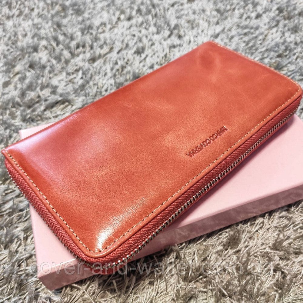 Женский пудровый кошелек на молнии из гладкой кожи Marco Coverna 7003 Киев - изображение 6