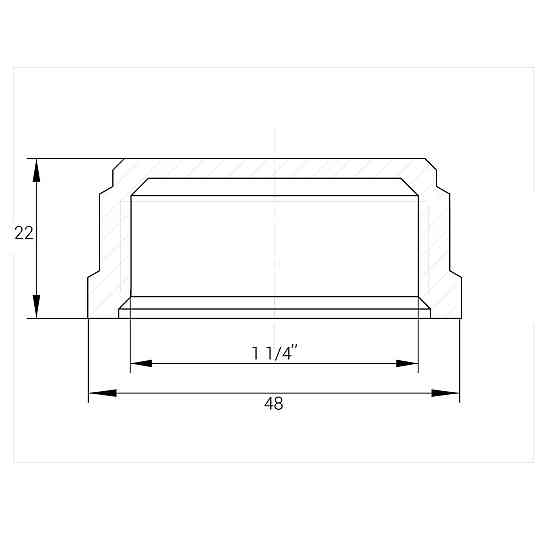 Заглушка 1 1/4″В никелированная под пломбу NC601P OPTIMUM (000031484) Киев