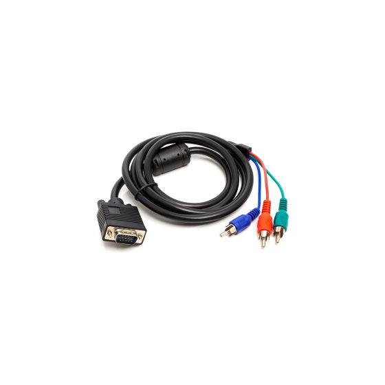 Кабель перехідник PowerPlant VGA (M) - 3*RCA (M) 1м Луцк