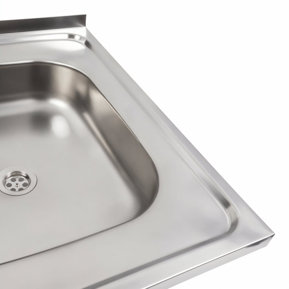 PLATINUM Мийка кухонна з нержавіючої сталі Platinum 8060 R (0,4/120 мм) Київ - фото 3