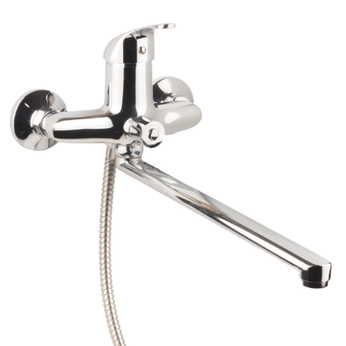 Змішувач S55 d40мм для ванни гусак прямий 350мм дивертор вбудований картрідж Aquatica Житомир