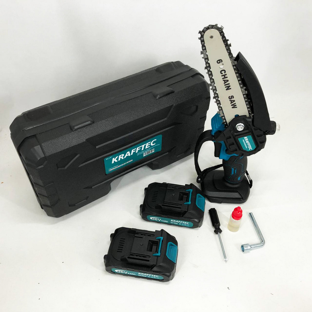 Портативна електрична пила для обрізки дерев Krafftec 15 см, Пила для обрізки гілок в саду HA-97 Івано-Франківськ - фото 2