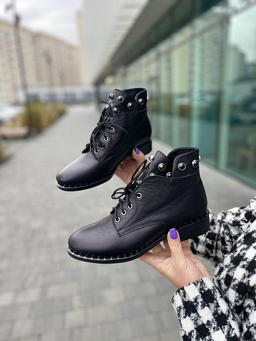 SOTHBY'S Черевики жіночі Sothby's чорні натуральна шкіра 37-40р. (Б-554/2 3544) Коломыя - изображение 7