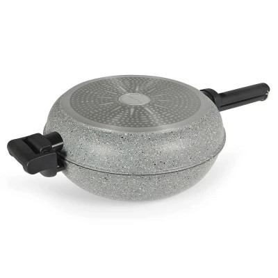 Сковорода Flonal Dura Induction Rocky Twins 28 см подвійна з решіткою (RKIWP2830) Вінниця - фото 9