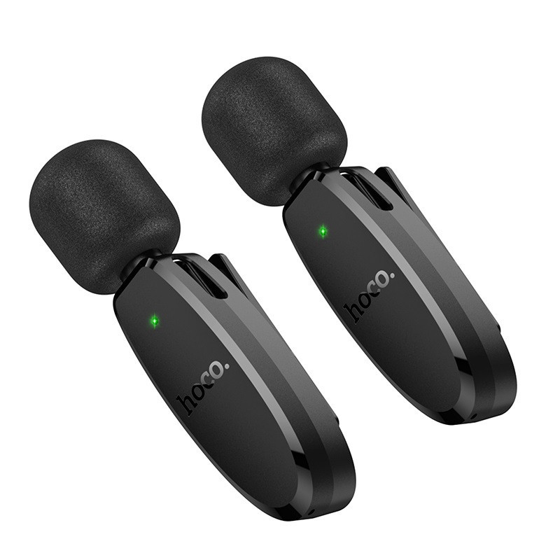 Бездротова мікрофонна система HOCO L15 dual-mic (iP/Type-C) Black Одеса - фото 5
