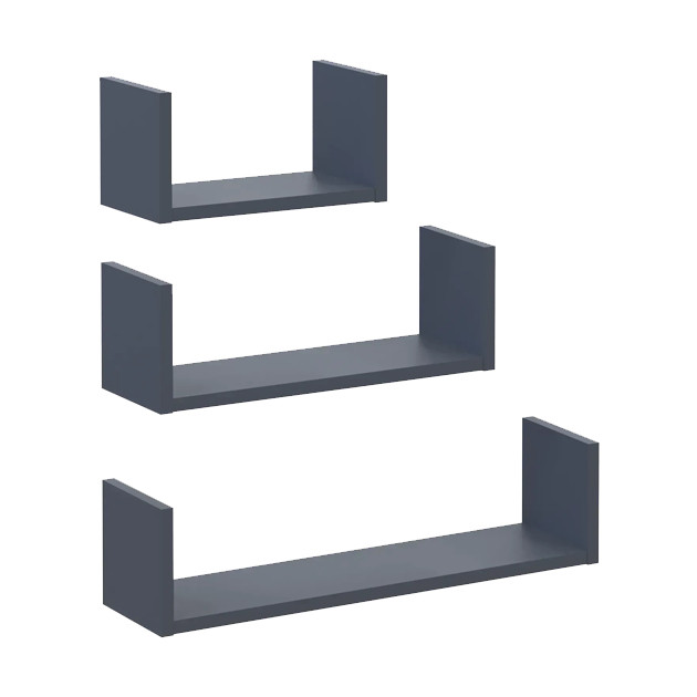 Комплект полиць Doros Філ Графіт 3 шт. 30/45/60х15х15 Дніпро - фото 5