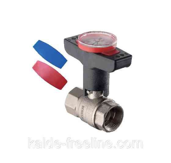 Кран кульовий KOER 1" з пластиковою ручкою та термометром Харків