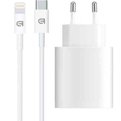 Зарядное устройство Armorstandart AMHJ83 20W USB-C White + cable USB-C to Lightning (ARM77724) Винница