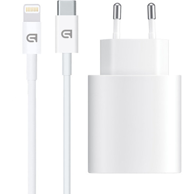 Зарядний пристрій Armorstandart AMHJ83 20W USB-C White + cable USB-C to Lightning (ARM77724) Вінниця - фото 1