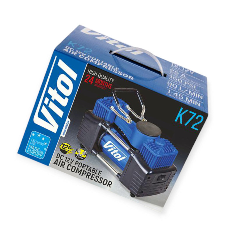 Компресор 2 цилін 300w/10атм/90л/25а/5м шланг спірал із ман. та дефлятором/клеми Мукачево - фото 1