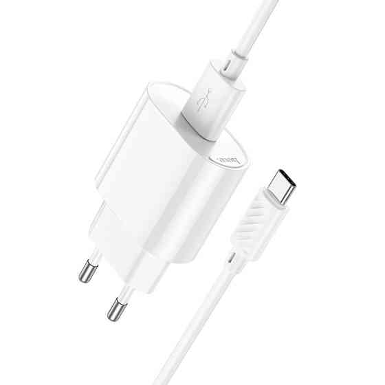 Сетевое зарядное устройство с кабелем HOCO C109A(10.5W) Fighter single port charger set(Type-C) White Одесса