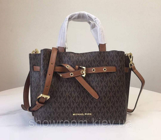 Брендова жіноча сумочка MK Emilia-1 brown Київ - фото 1