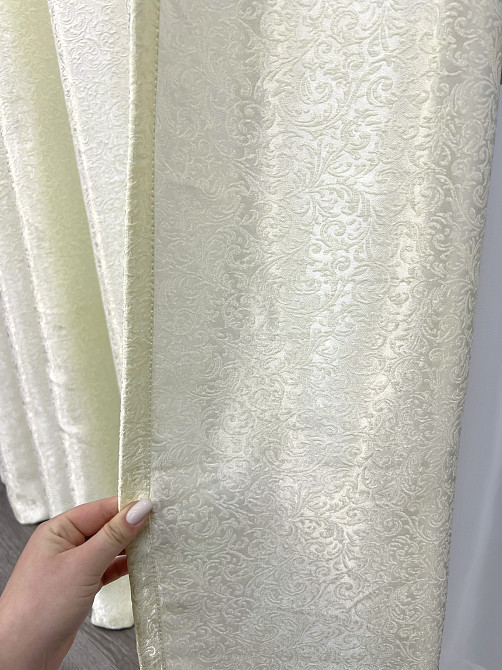 Комплект готових штор VR-Textil Софт Вензель № 2048ш Молочний 150х275 см 2шт (33-1054) Київ - фото 7