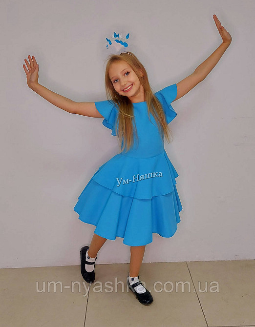 Голубое нарядное платье с блестками Капелька, Хмаринка, Завірюха, Морячка, Дождик на 4-11 лет Кривой Рог - изображение 4