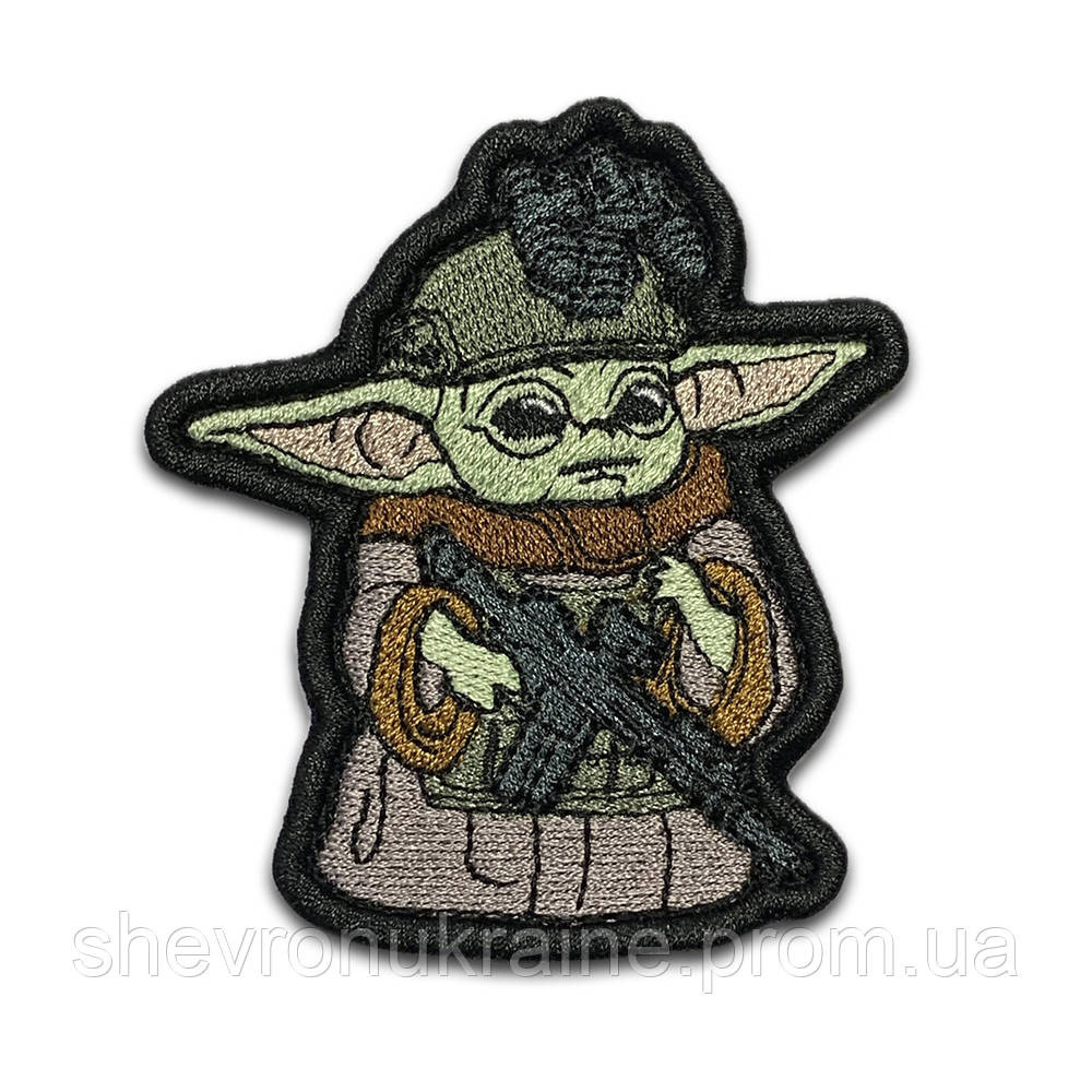 Шеврон Вооруженный Йода (Форма контурная. На липучке) Размер 8x7см Киев - изображение 8