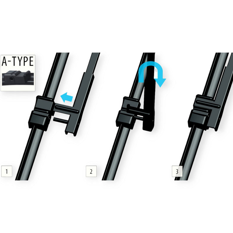 Щетки oximo модельные безкаркасные (к-т 2шт) a-type 750 + 525 мм дворника Мукачево - изображение 3