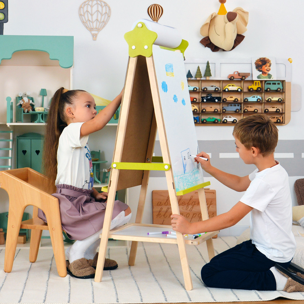 Мольберт детский 5в1 с полицейским и бумагой для творчества и обучения Lumik Premium Киев - изображение 9