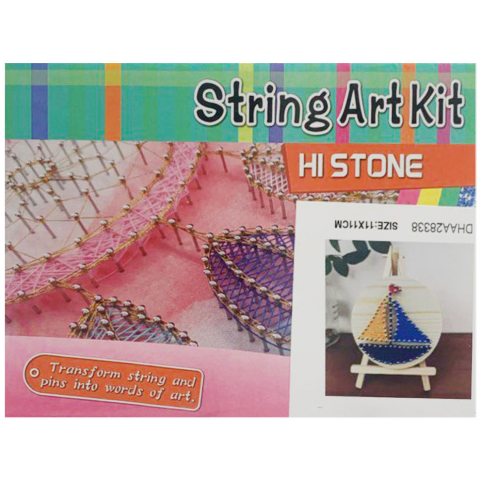 Дитячий набір для творчості стрінг-арт "Корабль" YG0115(28338) дерев'яна основа Вінниця - фото 1