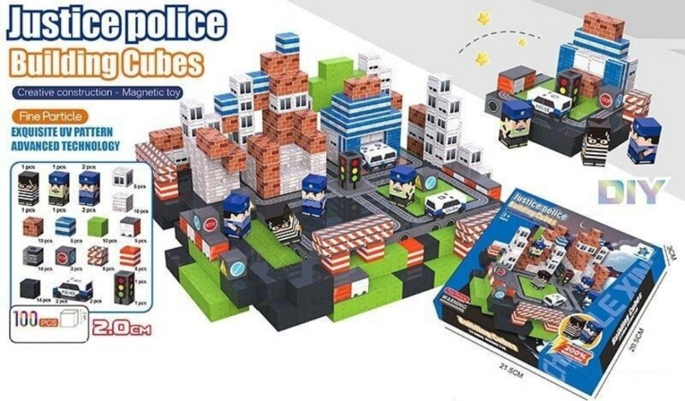 Магнитный конструктор 100 элементов, фигурки людей, ребро кубика 2 см. Киев - изображение 3
