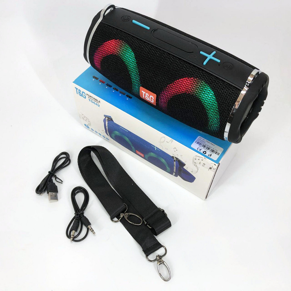 Колонка на акумуляторі зі світломузикою TG642, Якісна Bluetooth колонка Акумуляторна переносна CS-66 Львів - фото 13