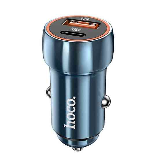 Автомобільний зарядний пристрій HOCO Z46A, колір блакитний whale PD20W+QC3.0 Sapphire, колір блакитний 6931474770349 Одеса