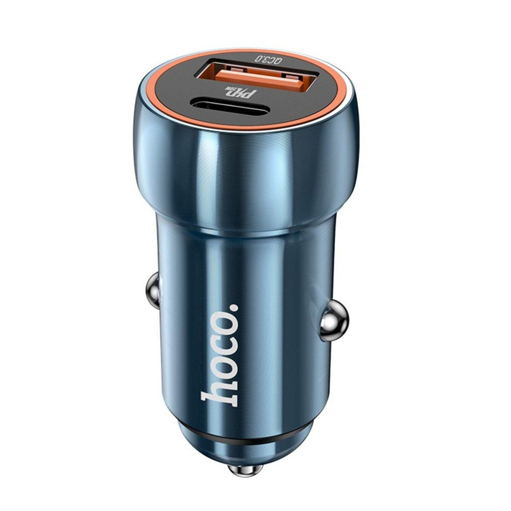 Автомобільний зарядний пристрій HOCO Z46A, колір блакитний whale PD20W+QC3.0 Sapphire, колір блакитний 6931474770349 Одеса - фото 1