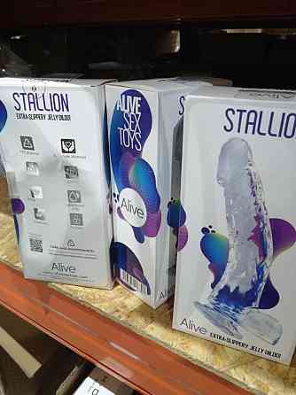 Прозрачный фаллоимитатор Alive Jelly Dildo Stallion (мятая упаковка!!!) Sex Aura Киев