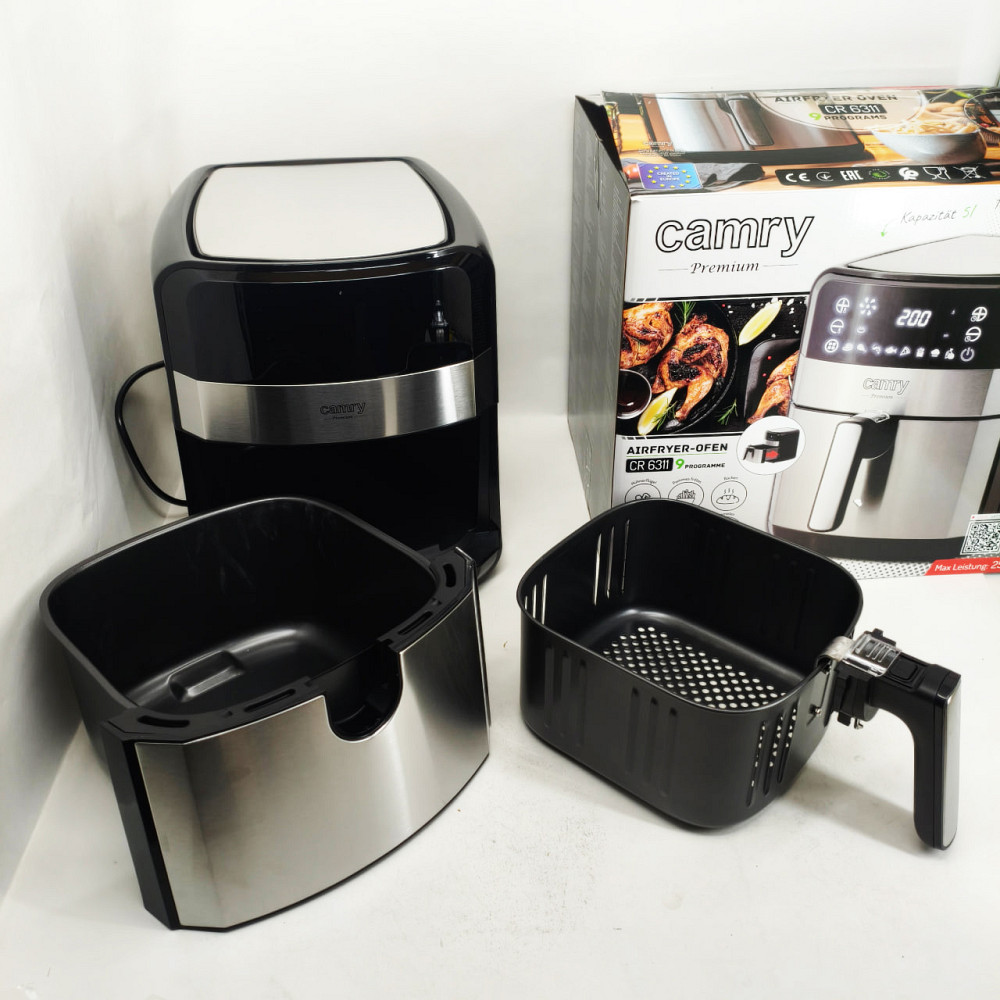 Мультипіч з автовідключенням Сamry СR-6311 5л 2500Вт, Потужна фритюрниця аерогриль JL-48 Львів - фото 6
