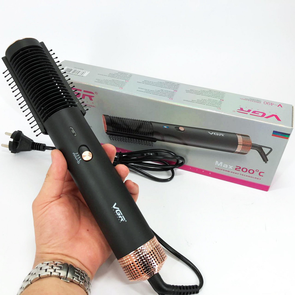 Фен для ефективного укладання волосся VGR V-490, Портативний фен для сушіння, Електрофен з насадками ME-38 Львів - фото 10