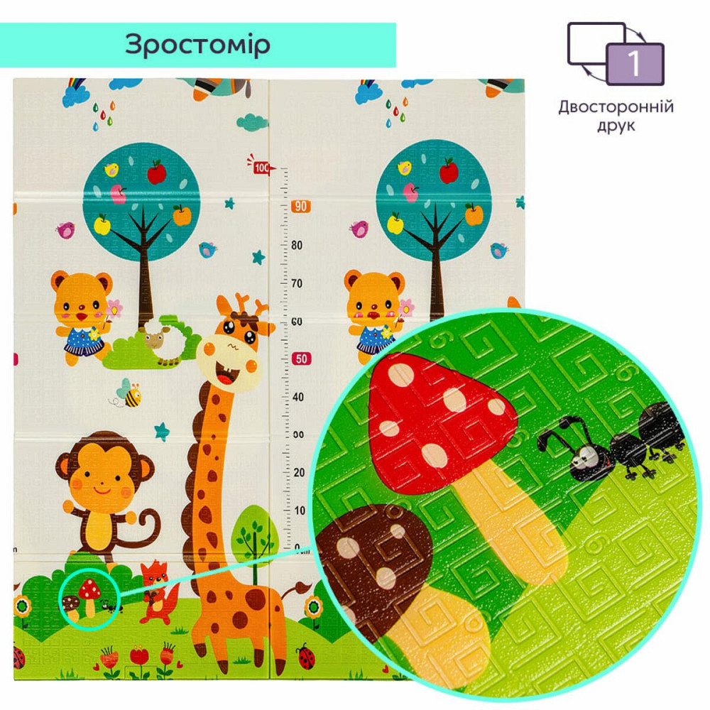Коврик детский 147см х 177см х 8мм Лисички-Ростомер (303) SW-00003033 Киев - изображение 4