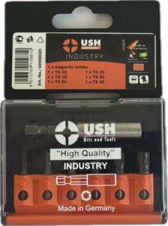 Набор насадок отверточных Industry USH: 1/4