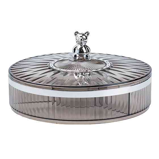 TS Kitchen Цукерниця пластикова на 4 відділення круглая 26 см Сіра HP48629S Киев