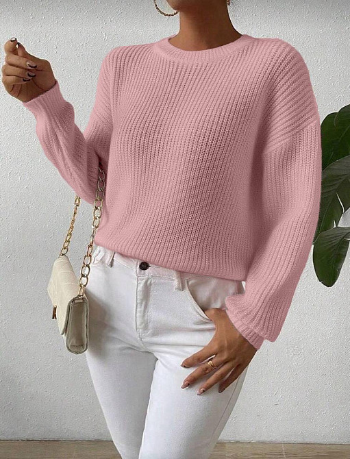 Жіночий теплий оверсайз светр Акрил+вовна Рожевий Одеса - фото 1