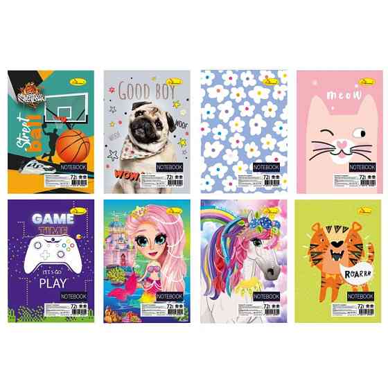 Блокнот детский А7 АП-1715 на пружине 72 листов, ассортимент Винница