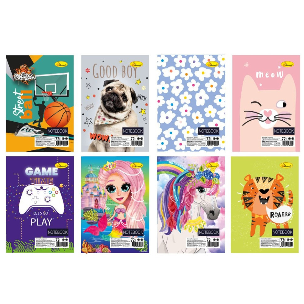 Блокнот детский А7 АП-1715 на пружине 72 листов, ассортимент Винница - изображение 1