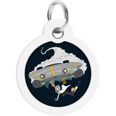 Адресник для тварин WAUDOG Smart ID з QR паспортом "Рік і Морті 1", коло 30 мм (230-0280) Вінниця - фото 2