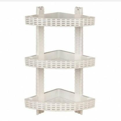 Полка для ванной Ротанг угловая (белая, бежевая) Харьков - изображение 2