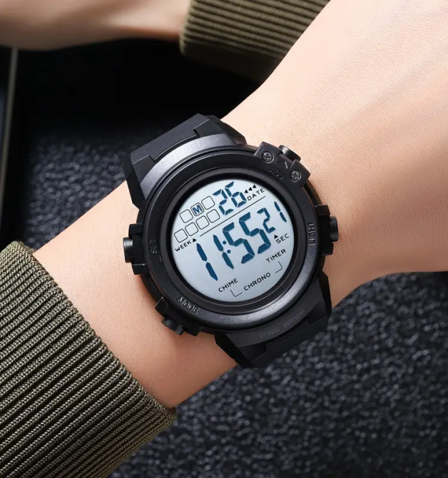 Годинник чоловічий наручний спортивний Skmei 2260 (Чорний з білим) Київ - фото 8