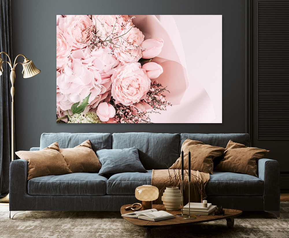 Картина полотно у вітальню / спальню    Ніжні квіти   MLP_296 ( 60х30см ) 50x100 см Київ - фото 3