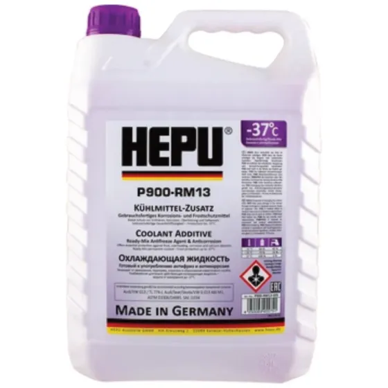 HEPU P900-RM13-005 — Антифриз готовий до використання 5L | Фіолетовий | -38°C | Ready Mix | G13 Longlife Ковель