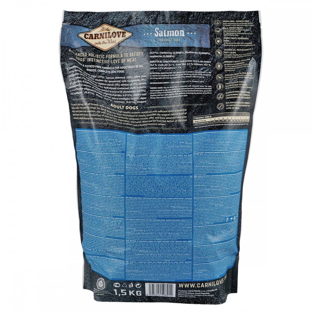 Сухий корм Carnilove Salmon для дорослих собак всіх порід, лосось, 1,5 кг Вінниця - фото 2