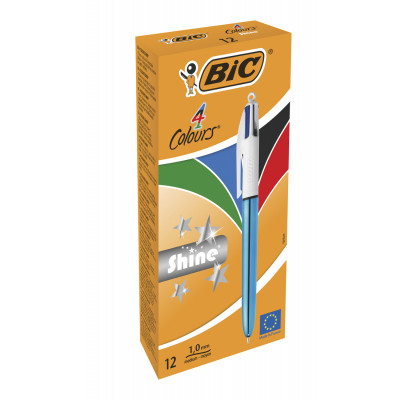 Ручка масляная Bic 4 в 1 Colours Shine Blue, голубая (bc982874) Винница - изображение 2