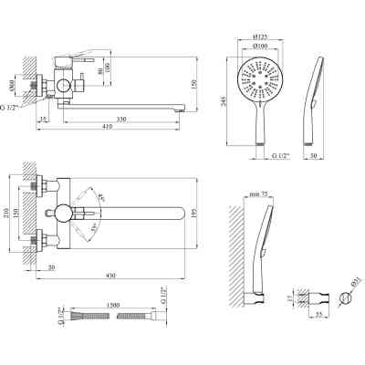 Смеситель Kroner Edelstahl Klassisch-SCH070 + змішувач Edelstahl Klassisch-SCH010 (CVS30149) Винница