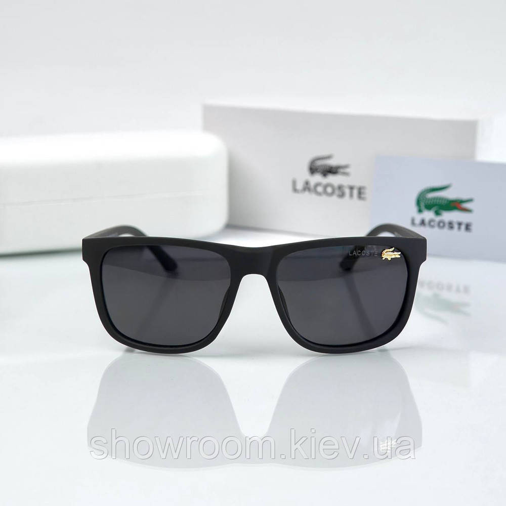 Чоловічі чорні сонцезахисні окуляри Lacoste (205) polaroid Київ - фото 3
