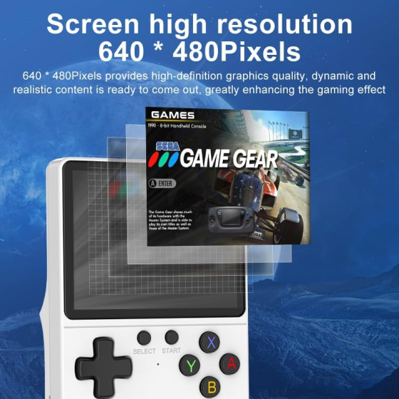 Портативная игровая консоль GB350 Retro White: 3.5
