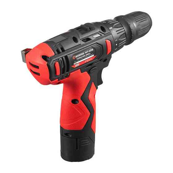 Дриль-шурупокрут акумуляторний, 12 В, 30 Nm, 0-350/0-1300 об/хв, патрон 0,8-10 мм, 2,0 Аг, знімний патрон INTERTOOL WT-0318 Киев