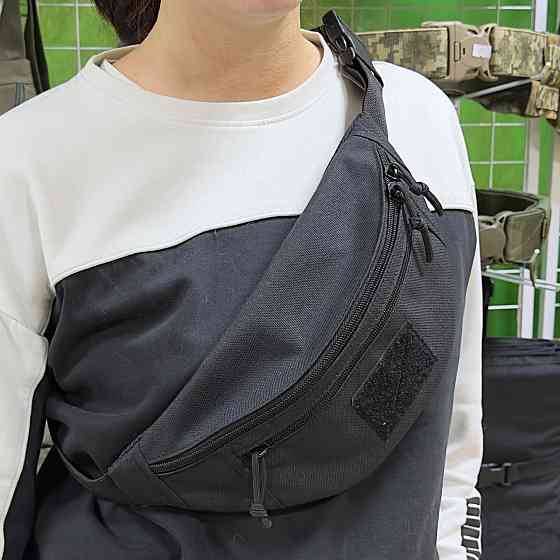 Тактична поясна сумка-бананка MELGO Чорний Poly-Cordura 900 D Киев
