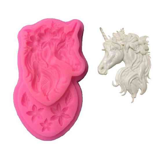 Силиконовый молд Единорог 66 на 115 мм розовый Киев