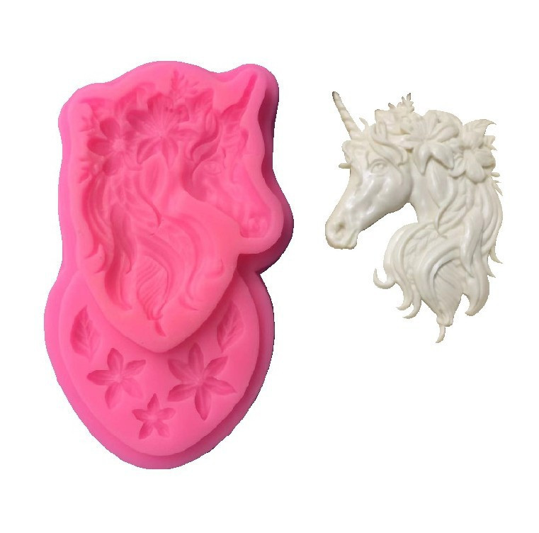Силиконовый молд Единорог 66 на 115 мм розовый Киев - изображение 3